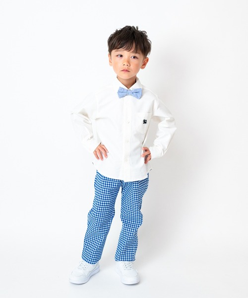 Moujonjon(ムージョンジョン)の「のびのびツイルチェック柄長パンツ(その他パンツ・キッズ・ブルー・90/120/140/130/110/100)」の13枚目の写真