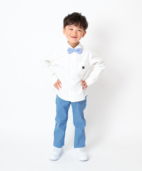 Moujonjon(ムージョンジョン)の「のびのびツイルチェック柄長パンツ(その他パンツ・キッズ・ブルー・90/120/140/130/110/100)」の7枚目の写真