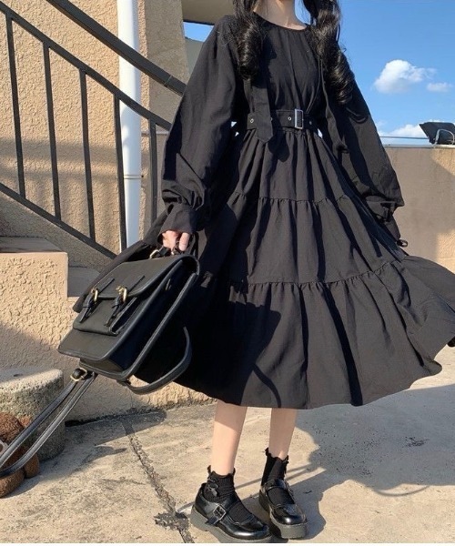 almo（アルモ）の「ティアードワンピース(BQ)（ワンピース・レディース・ブラック・FREE）」の3枚目の写真