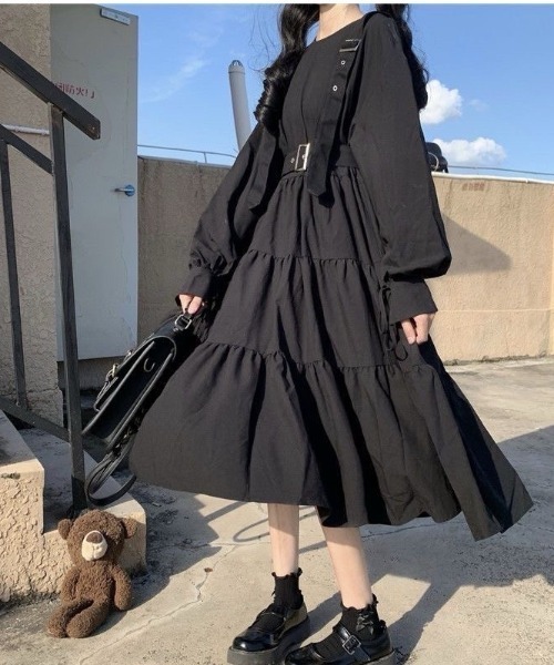 almo（アルモ）の「ティアードワンピース(BQ)（ワンピース・レディース・ブラック・FREE）」の4枚目の写真