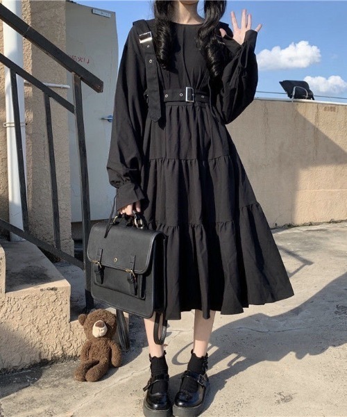 almo（アルモ）の「ティアードワンピース(BQ)（ワンピース・レディース・ブラック・FREE）」の5枚目の写真