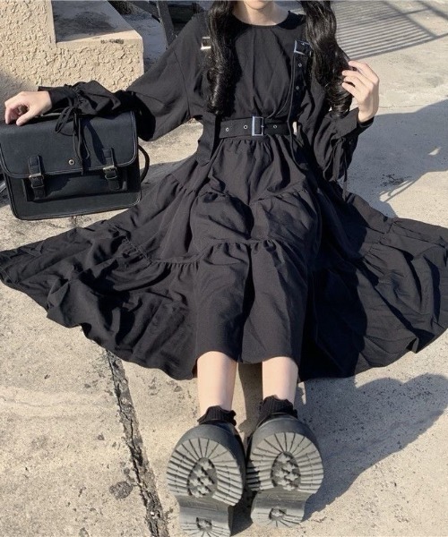 almo（アルモ）の「ティアードワンピース(BQ)（ワンピース・レディース・ブラック・FREE）」の6枚目の写真