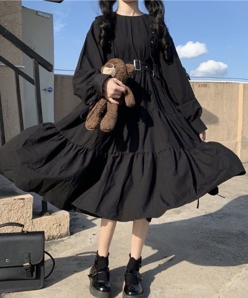 almo（アルモ）の「ティアードワンピース(BQ)（ワンピース・レディース・ブラック・FREE）」の7枚目の写真