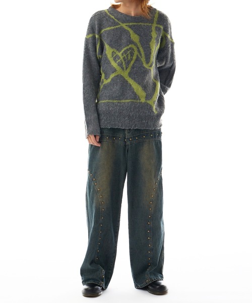 スタッズデニムパンツ / Studs Denim Pants w/LISA (ウィズリサ) | STUDS DENIM PANTS (スタッズデニムパンツ