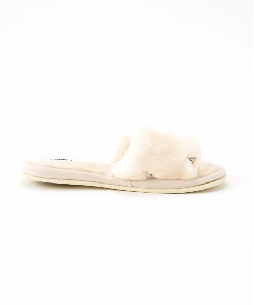 Casselini（キャセリーニ）の「Casselini HOME(キャセリーニ ホーム)フェイクファースリッパ（ルームシューズ/スリッパ・レディース・ラベンダー/アイボリー・FREE）」の12枚目の写真