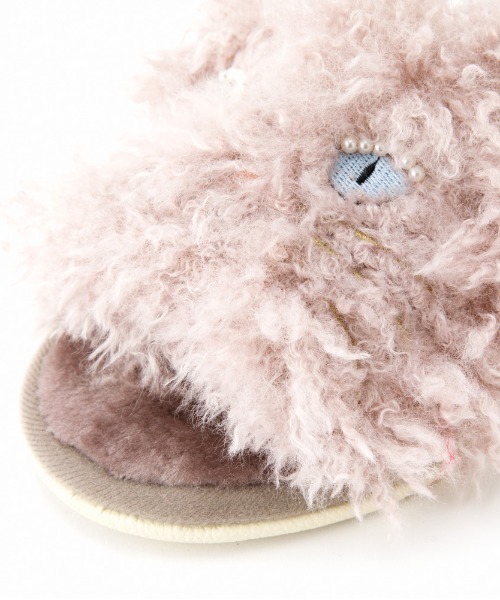 Casselini（キャセリーニ）の「Casselini HOME(キャセリーニ ホーム)フェイクファースリッパ（ルームシューズ/スリッパ・レディース・ラベンダー/アイボリー・FREE）」の22枚目の写真
