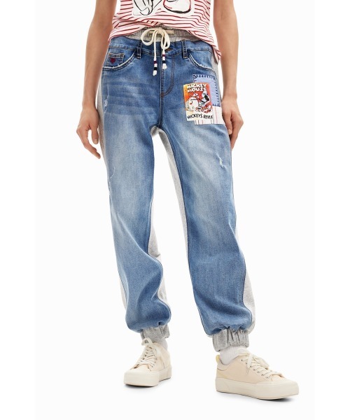 ミッキーマウス ジョガージーンズ（デニムパンツ）｜Desigual 