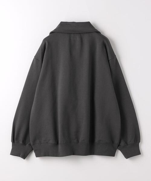 green label relaxing(グリーンレーベルリラクシング)の「裏毛 ハーフジップ プルオーバー スウェット(スウェット・レディース・モカ/オフホワイト/グレー・FREE)」の12枚目の写真