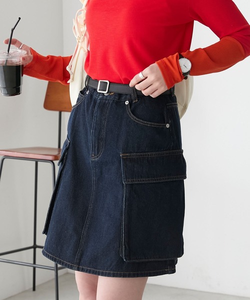 【関税込み】AGOLDE ブルー V-Waist デニム ミニスカート デニムミニスカート レースアップ 引き紐 ハイウエストミニスカ