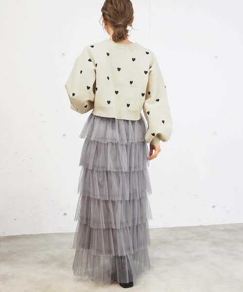 tiptop(ティップトップ)の「チュール段々ティアードスカート(スカート・レディース・チャコールグレー/アイボリー/ブラック/ホワイト系その他/ブラック系その他・FREE)」の19枚目の写真