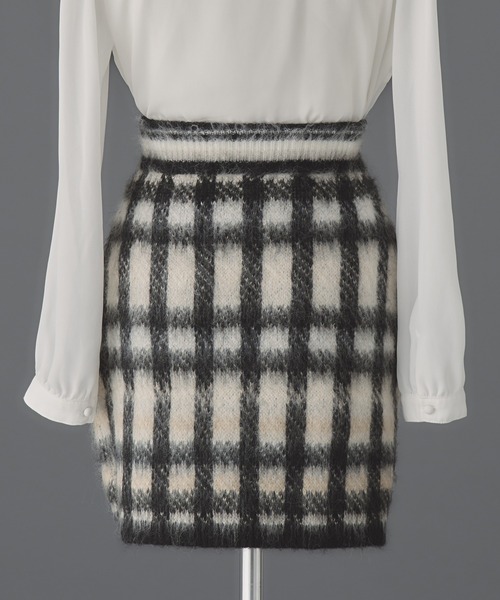 emiriawiz(エミリアウィズ)の「Cotton cloud check knit skirt(スカート・レディース・ホワイト/マルチ・SMALL/MEDIUM)」の8枚目の写真
