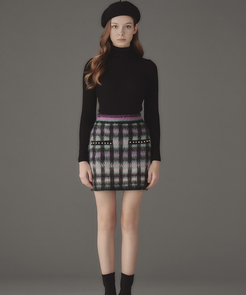 emiriawiz(エミリアウィズ)の「Cotton cloud check knit skirt(スカート・レディース・ホワイト/マルチ・SMALL/MEDIUM)」の11枚目の写真