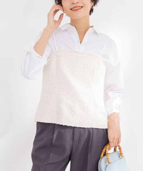 ★新品★ NOLLEY'S ノーリーズ コットンベース ツイード ジャケット NOLLEY'S（ノーリーズ）の「コットンベースツイードジャケット