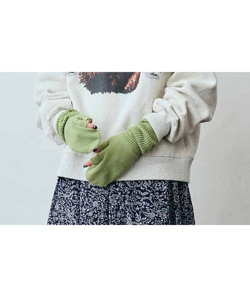 MEDE19F(メデジュウキュウ)の「MEDE19F バイカラーロング手袋(手袋・レディース・イエロー/ブルー/グリーン・ONE SIZE)」の1枚目の写真