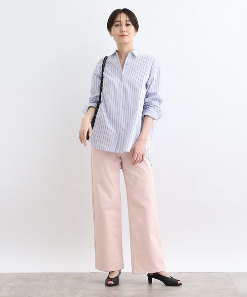 INDIVI(インディヴィ)の「◆【洗える】ストレートワイド カラーデニムパンツ(デニムパンツ・レディース・ライトブルー/ピンク/ホワイト系・40/38/36/05/12/15 /13/19/03/07)」の7枚目の写真