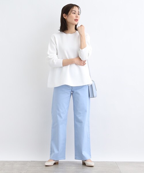 INDIVI(インディヴィ)の「◆【洗える】ストレートワイド カラーデニムパンツ(デニムパンツ・レディース・ライトブルー/ピンク/ホワイト系・40/38/36/05/12/15 /13/19/03/07)」の9枚目の写真