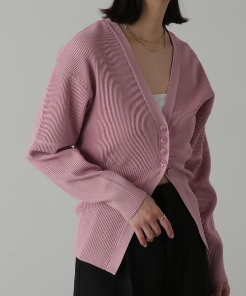 プリーツブリーズピンク ボレロカーディガン FREE'S MART（フリーズマート）の「◇ラメシャギーニットカーディガン
