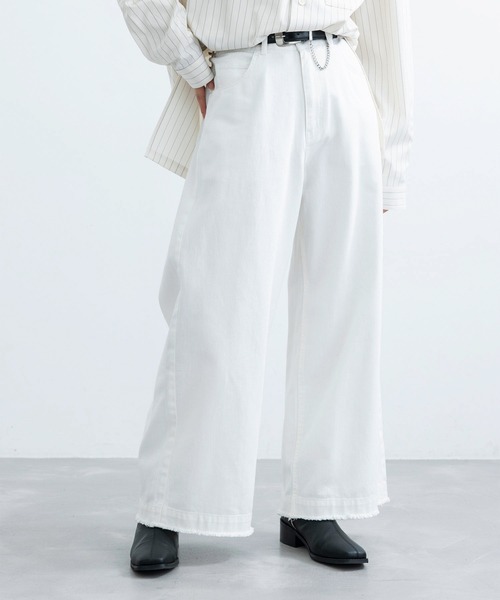 JUNRED(ジュンレッド)の「【 追加生産 】ヴィンテージデニムマキシフレアパンツ(デニムパンツ・メンズ・オフホワイト/ブラック/ネイビー・S/M/L)」の5枚目の写真