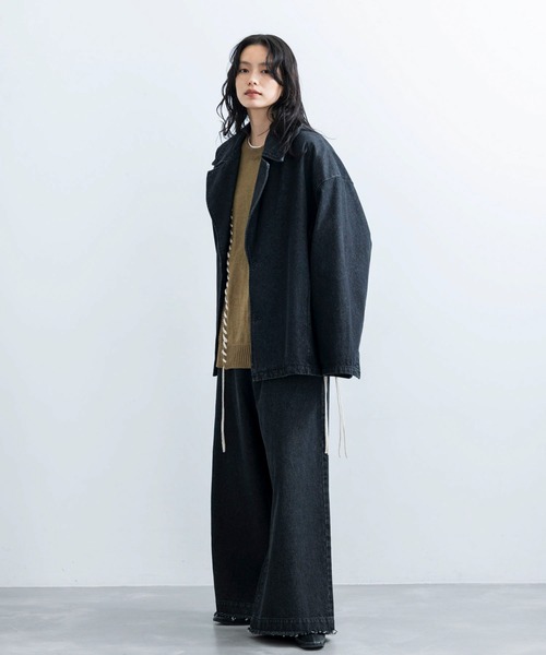 JUNRED(ジュンレッド)の「【 追加生産 】ヴィンテージデニムマキシフレアパンツ(デニムパンツ・メンズ・オフホワイト/ブラック/ネイビー・S/M/L)」の6枚目の写真