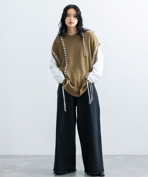 JUNRED(ジュンレッド)の「【 追加生産 】ヴィンテージデニムマキシフレアパンツ(デニムパンツ・メンズ・オフホワイト/ブラック/ネイビー・S/M/L)」の7枚目の写真