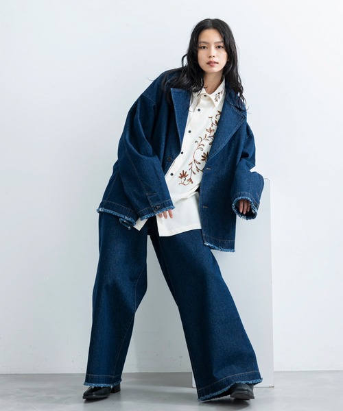 JUNRED(ジュンレッド)の「【 追加生産 】ヴィンテージデニムマキシフレアパンツ(デニムパンツ・メンズ・オフホワイト/ブラック/ネイビー・S/M/L)」の10枚目の写真