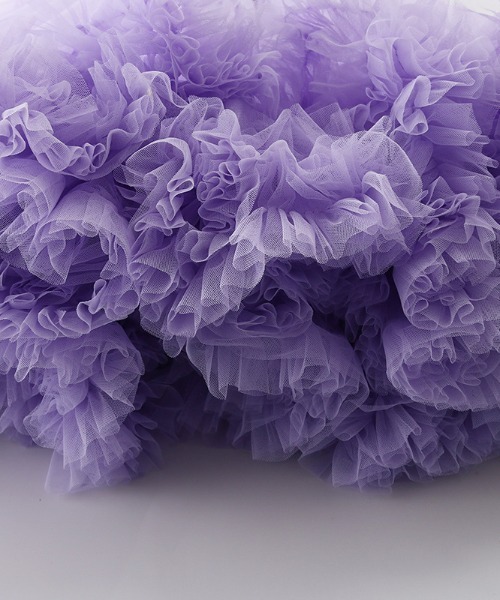 deux amour（ドゥーザムール）の「すそフリフリボリュームチュールスカート（スカート・レディース・ブラック/アイボリー/パープル/ピンク・FREE）」の7枚目の写真