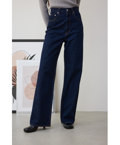 AZULDENIMハイウエストワイドデニム