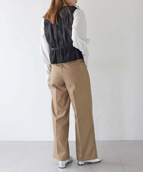 CLEIO(クレイオ)の「【CLEIO】リボンギャザーシアーミニベスト/RIBBON GATHERED SHEER MINI VEST/940-11643(シャツ/ブラウス・レディース・ブラック/アイボリー/サックスブルー/グレイッシュベージュ・FREE)」の9枚目の写真