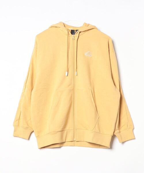 adidas（アディダス）の「アディダス adidas ワーディング ルーズフィット フリース フルジップパーカー（パーカー・レディース・ブルー/オレンジ/グリーン・S/M/L/XL）」の3枚目の写真