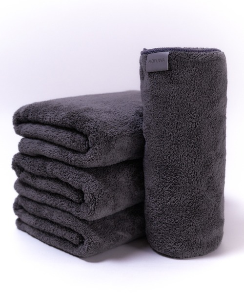 REBALANCE（リバランス）の「Mofuwa マイクロファイバー  ヒアルロン酸配合バスタオル 4枚セット（タオル・レディース・ホワイト/ブラウン/ピンク/A/グレー/ブルー/B/ダークグレー/ナチュラル/セージグリーン/ダークブルー/C・ONE SIZE）」の4枚目の写真