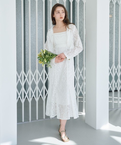 archives（アルシーヴ）の「レースショートシャツジャケット（テーラードジャケット・レディース・ブラック/オフホワイト/ブルー・MEDIUM）」の19枚目の写真