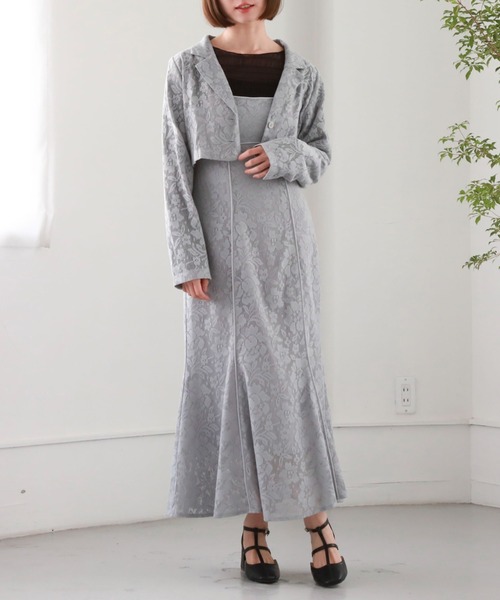 archives（アルシーヴ）の「レースショートシャツジャケット