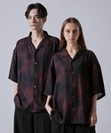 CLEL（クレイル）の「【CLEL】2Way Multi Pattern Drape Short Sleeve Shirt/2way 花柄 アブストラクト柄ドレープ半袖シャツ（シャツ/ブラウス・S）」