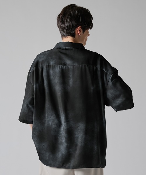 CLEL】2Way Multi Pattern Drape Short Sleeve Shirt/2way 花柄