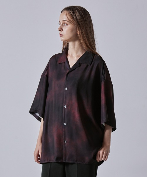 ZAFUL アブストラクト バケーション 半袖 シャツ【送料込み】 CLEL】2Way Multi Pattern Drape Short Sleeve Shirt/2way 花柄