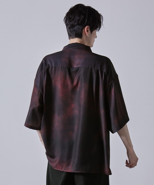 CLEL】2Way Multi Pattern Drape Short Sleeve Shirt/2way 花柄