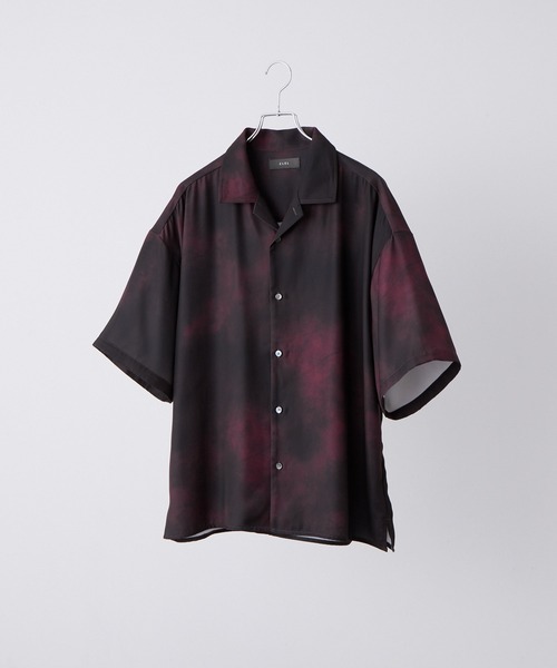 CLEL】2Way Multi Pattern Drape Short Sleeve Shirt/2way 花柄