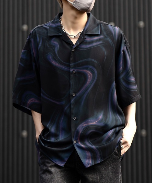 CLEL（クレイル）の「【CLEL】2Way Multi Pattern Drape Short Sleeve