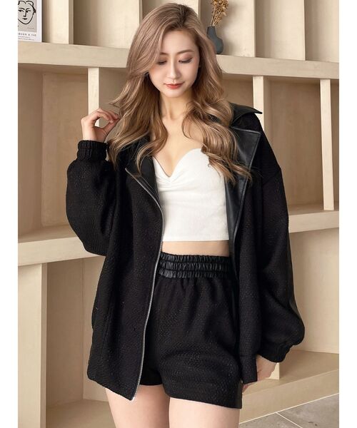 GYDA（ジェイダ）の「リブベアビスチェ（チューブトップ・レディース・オフホワイト/ブラック/グリーン/シルバー・FREE）」の12枚目の写真