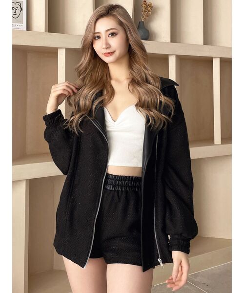 GYDA（ジェイダ）の「リブベアビスチェ（チューブトップ・レディース・オフホワイト/ブラック/グリーン/シルバー・FREE）」の13枚目の写真