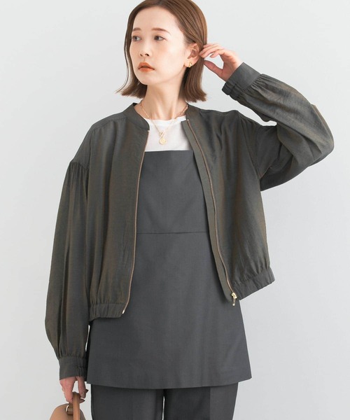 URBAN RESEACH ROSSOギャザーボリュームブルゾン　カーキ URBAN RESEARCH ROSSO｜ギャザーボリュームブルゾン | Rakuten Fashion