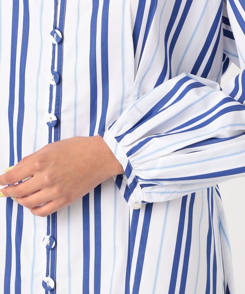 エヴィグリンテラ　ストライプワンピース　トゥモローランド購入 セール】Evi Grintela Alma ストライプロングシャツワンピース