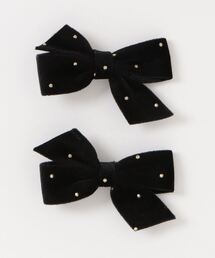 LOWRYS FARM | スタッズツキ２Ｐリボンクリップ(バレッタ/ヘアクリップ)