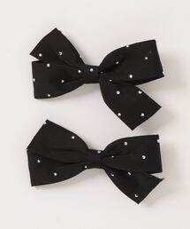 LOWRYS FARM | スタッズツキ２Ｐリボンクリップ(バレッタ/ヘアクリップ)