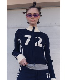 KIRSH LINE POINT HIGH NECK KNIT ZIP UP キルシー ライン ポイント ハイネック ニットジップアップ