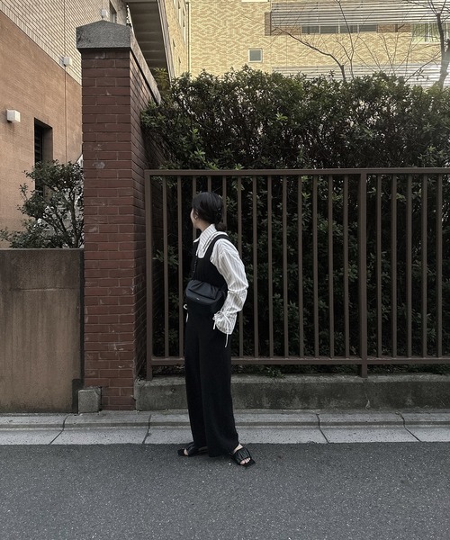 lawgy（ラウジー）の「flap gather shoulder bag / フラップギャザーショルダーバッグ（ショルダーバッグ・レディース・アイボリー/ブラック/ベージュ・FREE）」の17枚目の写真