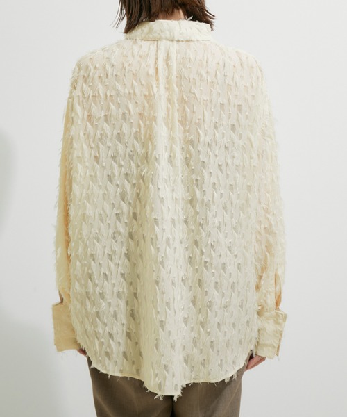 le cercle ADAM ET ROPE'(ルセルクルアダムエロペ)の「突っ切りビッグカラーシャツ(シャツ/ブラウス・レディース・オフホワイト/ブラック・FREE)」の13枚目の写真