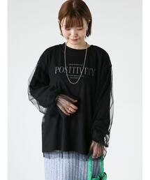 Lugnoncure | チュール袖パフトップス(Tシャツ/カットソー)