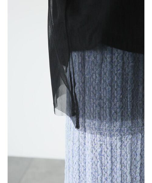 Lugnoncure（ルノンキュール）の「チュール袖パフトップス（Tシャツ/カットソー・レディース・オフホワイト/ブラック・F）」の17枚目の写真