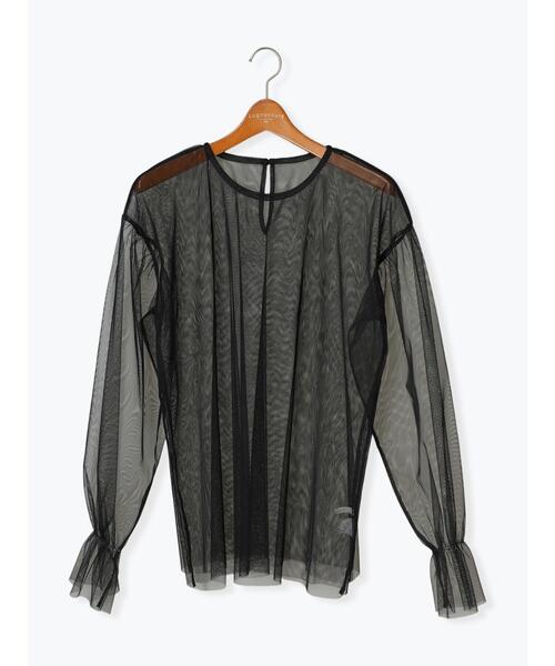 Lugnoncure（ルノンキュール）の「チュール袖パフトップス（Tシャツ/カットソー・レディース・オフホワイト/ブラック・F）」の19枚目の写真